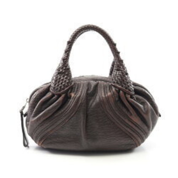 FENDI Spy Bag Handbag Leather Brown - Picture 1 of 8